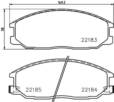 Bremžu uzliku kompl., Disku bremzes HELLA PAGID 8DB 355 023-281
