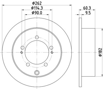 Bremžu diski HELLA PAGID 8DD 355 112-941