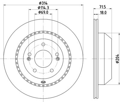 Bremžu diski HELLA PAGID 8DD 355 131-881