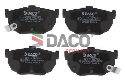 Комплект тормозных колодок, дисковый тормоз DACO 321319