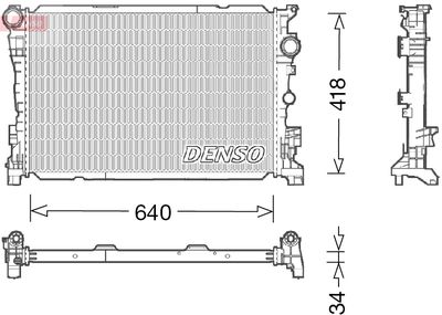 Радиатор, охлаждение двигателя DENSO DRM17047