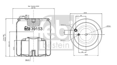 Pneimoatsperes spilvens, Pneimopiekare FEBI BILSTEIN 39153