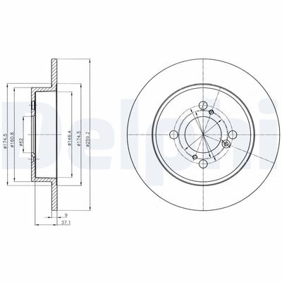 Тормозной диск DELPHI BG4345