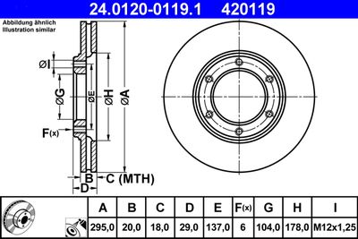 Тормозной диск ATE 24.0120-0119.1