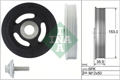 Комплект ременных шкивов, коленчатый вал Schaeffler INA 544 0104 20