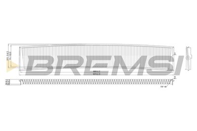 Фильтр, воздух во внутренном пространстве BREMSI FC0485C