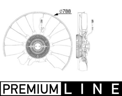 Вентилятор, охлаждение двигателя MAHLE CFF 514 000P