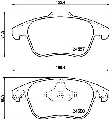 HELLA PAGID 8DB355013351 Bremžu uzliku kompl