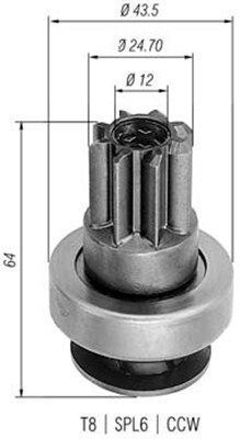 Ведущая шестерня, стартер MAGNETI MARELLI 940113020277