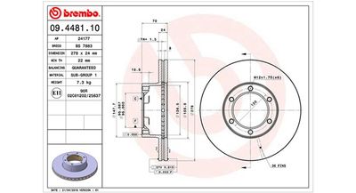 Тормозной диск MAGNETI MARELLI 360406042500