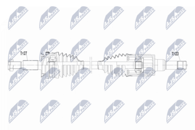 Piedziņas vārpsta NTY NPW-FR-212