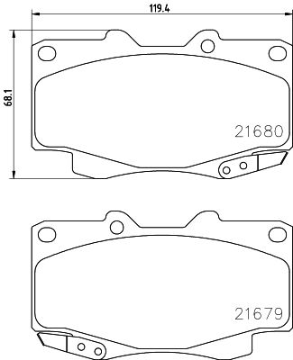 HELLA PAGID 8DB355013481 Bremžu uzliku kompl