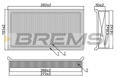 Gaisa filtrs BREMSI FA1355
