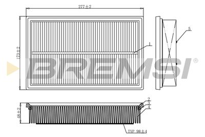 Воздушный фильтр BREMSI FA1097