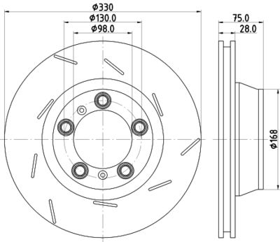 Bremžu diski HELLA PAGID 8DD 355 133-601