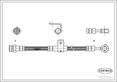 Тормозной шланг CORTECO 19033542
