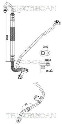 Augst-/Zemspiediena cauruļvads, Gaisa kond. sist. TRISCAN 9010 28029