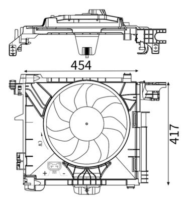 Вентилятор, охлаждение двигателя MAHLE CFF 211 000S