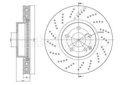 Тормозной диск METELLI 23-1459FC