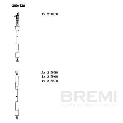 Augstsprieguma vadu komplekts BREMI 300/138