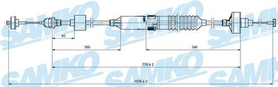 Трос, управление сцеплением SAMKO C0260C