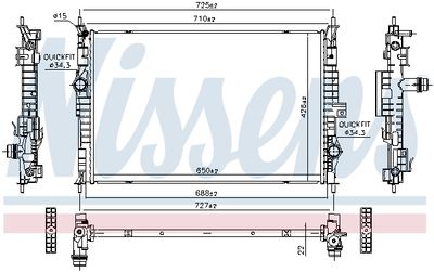 Radiators, Motora dzesēšanas sistēma NISSENS 607184