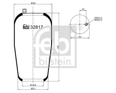 Pneimoatsperes spilvens, Pneimopiekare FEBI BILSTEIN 32817