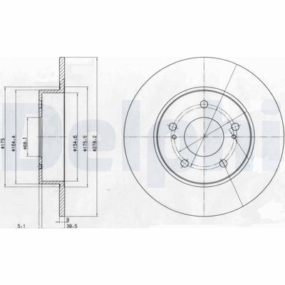 Тормозной диск DELPHI BG3904