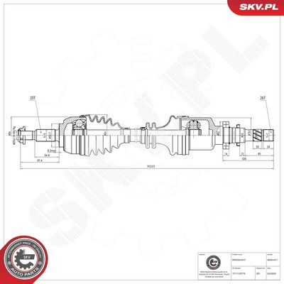 Piedziņas vārpsta ESEN SKV 40SKV411