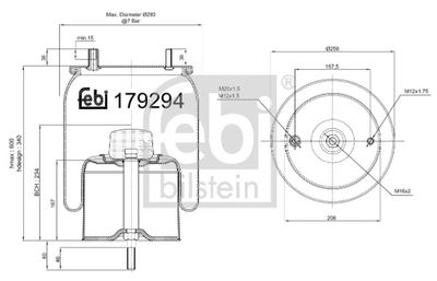 Pneimoatsperes spilvens, Pneimopiekare FEBI BILSTEIN 179294