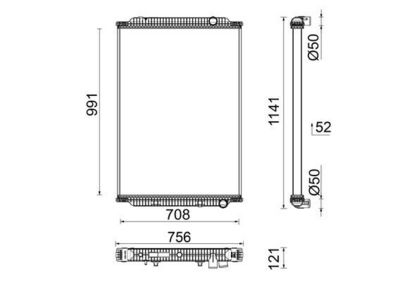 Радиатор, охлаждение двигателя MAHLE CR2743000P