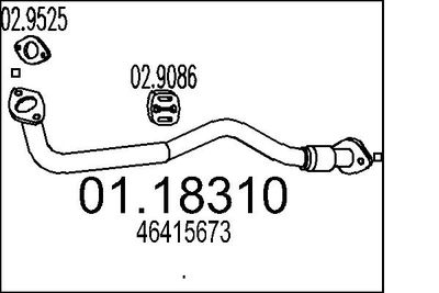 Труба выхлопного газа MTS 01.18310