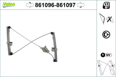 Стеклоподъемник VALEO 861096