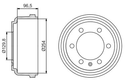 Тормозной барабан BOSCH 0 986 477 218