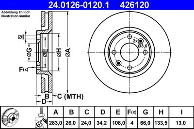 Тормозной диск ATE 24.0126-0120.1