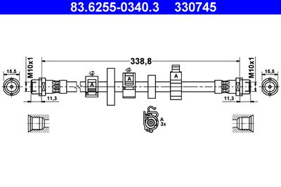 Тормозной шланг ATE 83.6255-0340.3