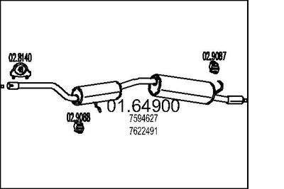 Глушитель выхлопных газов конечный MTS 01.64900