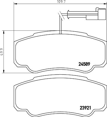 HELLA PAGID 8DB355013511 Bremžu uzliku kompl