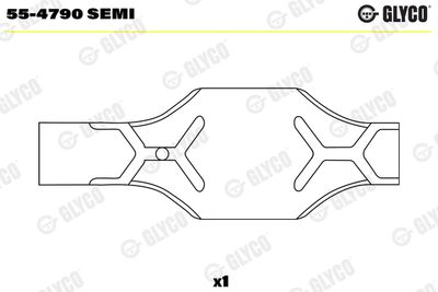 Втулка подшипника, шатун GLYCO 55-4790 SEMI