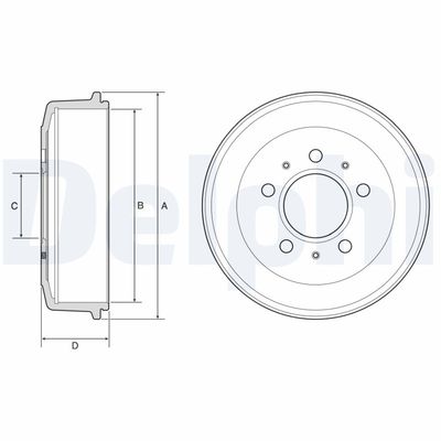Тормозной барабан DELPHI BF603