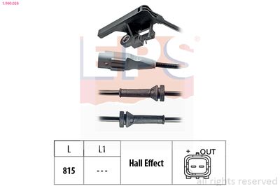 Датчик, частота вращения колеса EPS 1.960.028