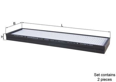 Filtrs, Salona telpas gaiss MAHLE LA 495/S