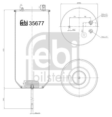 Pneimoatsperes spilvens, Pneimopiekare FEBI BILSTEIN 35677