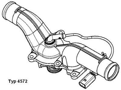 Termostats, Dzesēšanas šķidrums BorgWarner (Wahler) 4572.105D