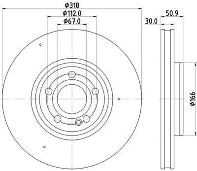 Bremžu diski HELLA PAGID 8DD 355 133-051