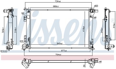 Radiators, Motora dzesēšanas sistēma NISSENS 606675