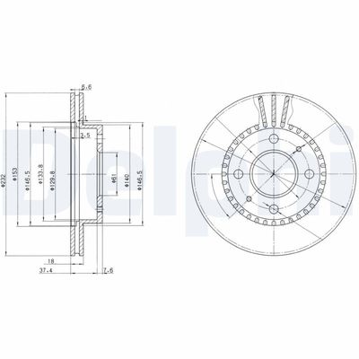 Bremžu diski DELPHI BG3206