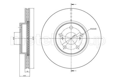 Тормозной диск METELLI 23-1308C