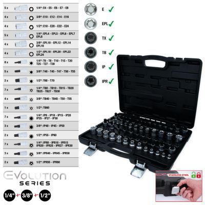 KS TOOLS 9110077 Muciņatslēgu komplekts