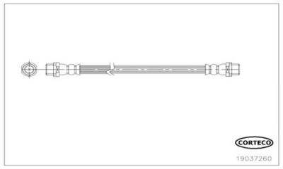 Тормозной шланг CORTECO 19037260